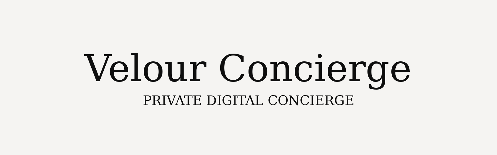 Velour Concierge – Private Digital Concierge